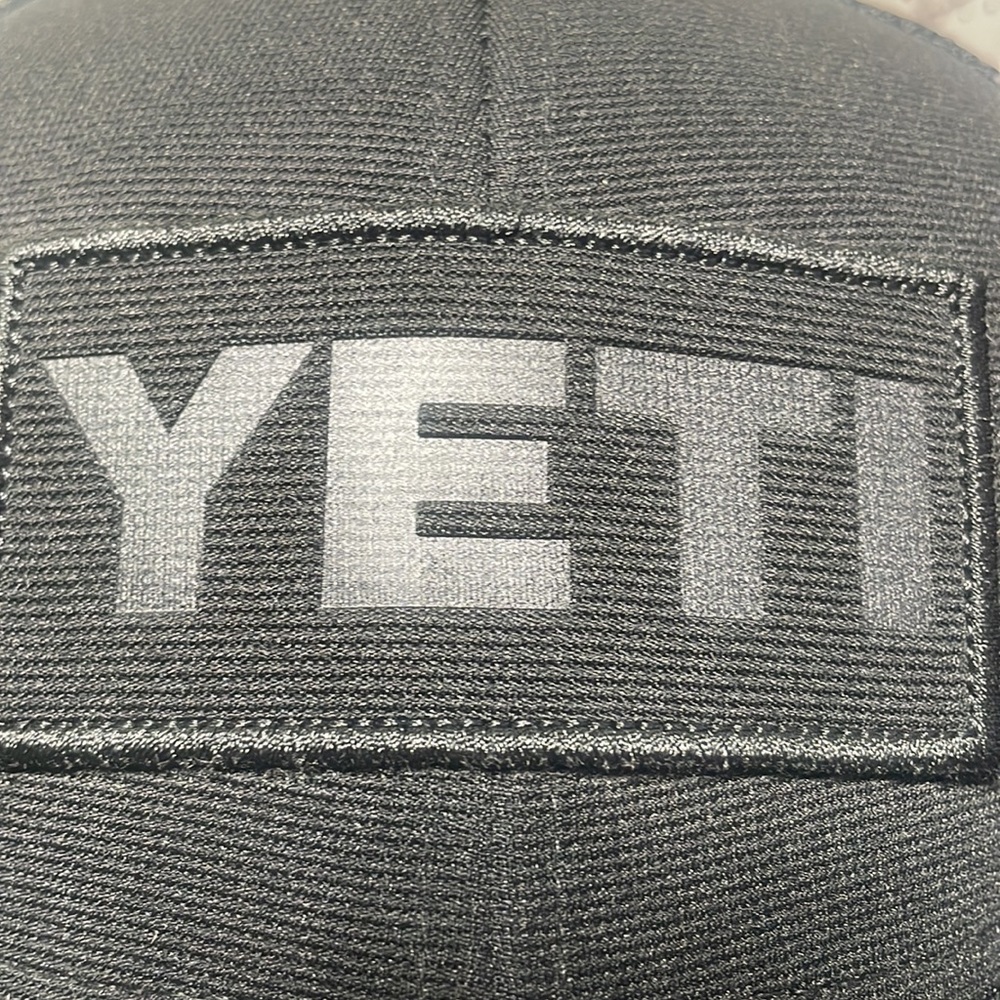 YETI black Patch Trucker Hat